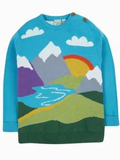 Bleu - Pull Frugi Elwood en maille