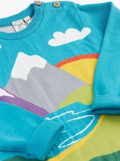 Bleu - Pull Frugi Elwood en maille