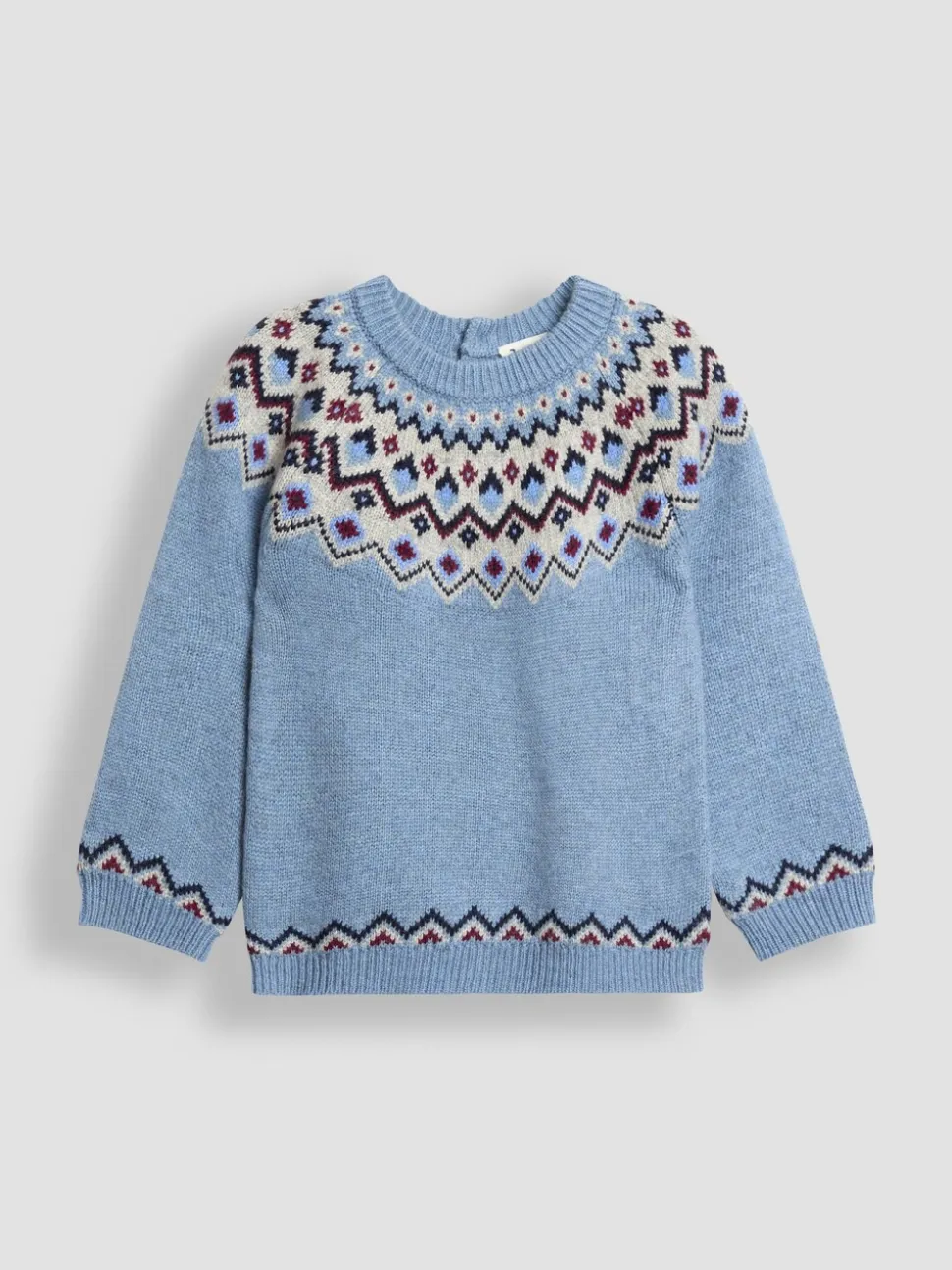 Bleu - Pull JoJo Maman Bébé Fair Isle