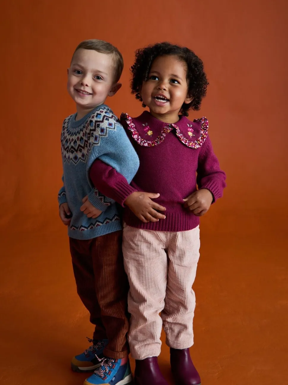 Bleu - Pull JoJo Maman Bébé Fair Isle