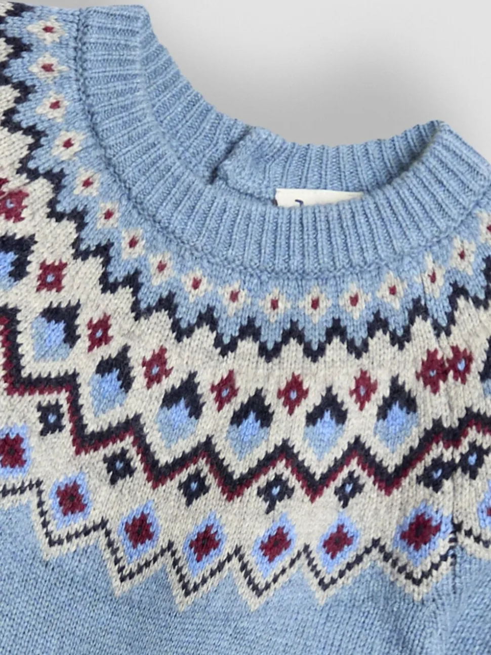 Bleu - Pull JoJo Maman Bébé Fair Isle