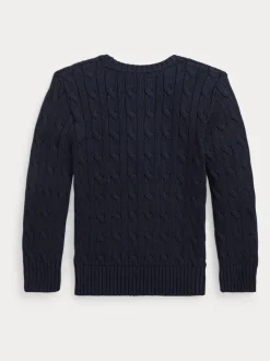 Bleu - Pull Polo Ralph Lauren en maille torsadée