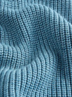 Bleu - Pull utilitaire en maille à col zippé (3-16ans)