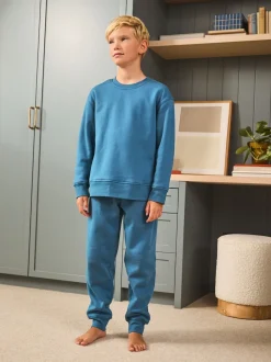 Bleu - Pyjama simple en laine polaire (3-16yrs)