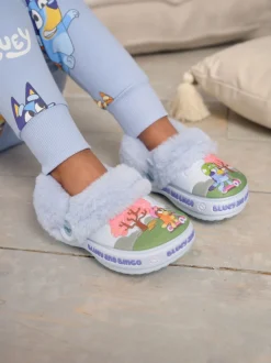 Bleu - Sabots chaussons doublés Bluey Cosy
