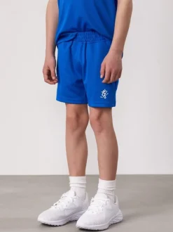 Bleu - Short Gym King en polylé léger