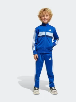 Bleu - Survêtement adidas Essentials Tiberio 3-Rayures pour petits enfants