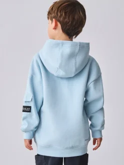 Bleu - Sweat à capuche Baker by Ted Baker oversize en relief