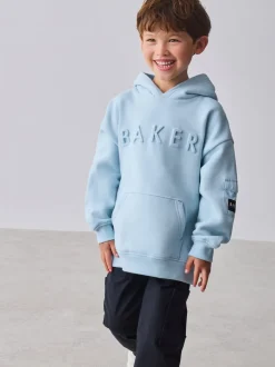 Bleu - Sweat à capuche Baker by Ted Baker oversize en relief