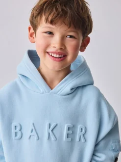Bleu - Sweat à capuche Baker by Ted Baker oversize en relief