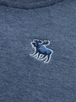 Bleu - Sweat à capuche zippé avec logo Abercrombie & Fitch