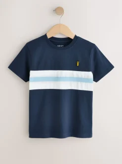 Bleu - T-shirts décontractés color block à manches courtes Lot de 3 (3-16ans) (3-16ans)