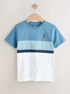 Bleu - T-shirts décontractés color block à manches courtes Lot de 3 (3-16ans) (3-16ans)