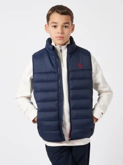 Bleu - U.S. Polo Assn. Gilet matelassé à panneaux pour garçons