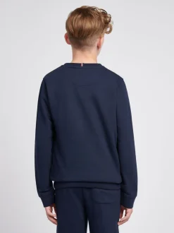 Bleu - U.S. Polo Assn. Sweat-shirt à col rond Double Horsemen