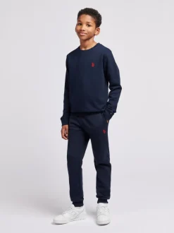 Bleu - U.S. Polo Assn. Sweat-shirt Double Horsemen Garçons