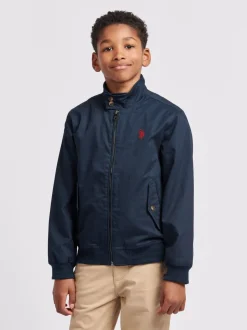 Bleu - U.S. Polo Assn. Veste Harrington en sergé