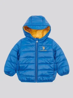 Bleu - U.S. Polo Assn. Veste matelassée à capuche avec visière