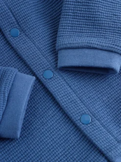 Bleu - Veste BÉBÉ légère en jersey texturé (0mois à2ans)