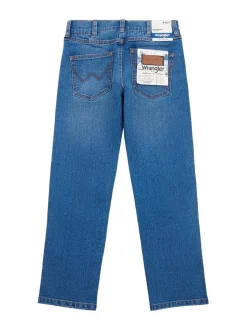 Bleu aqua - Wrangler Garçons Straight Fit Greensboro Regular Jeans