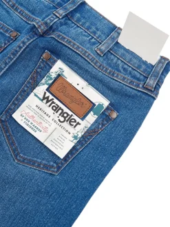 Bleu aqua - Wrangler Garçons Straight Fit Greensboro Regular Jeans