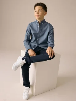 Bleu avio - Chemise Oxford (3-16ans)