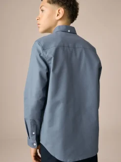 Bleu avio - Chemise Oxford (3-16ans)