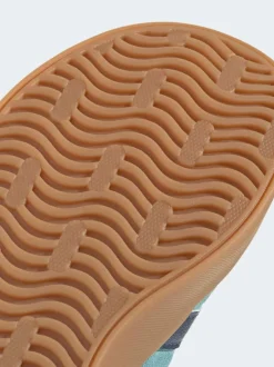 Bleu canard - adidas Vl Cour 3.0 Baskets enfant à crochets et boucles