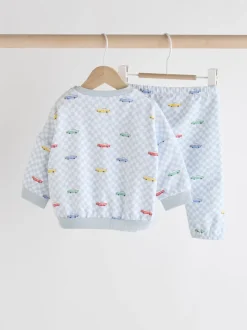 Bleu Checkerboard Transport - Cath Kidston Ensemble Sweat-shirt et Survêtement Bébé