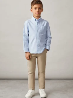 Bleu clair - Chemise Oxford Reiss Greenwich à boutons