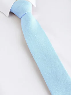 Bleu clair - Cravate en lin (3-16 ans)