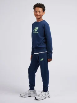 Bleu clair - Ensemble New Balance Col rond et Survêtement à logo empilé FT