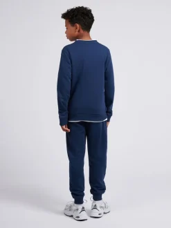 Bleu clair - Ensemble New Balance Col rond et Survêtement à logo empilé FT