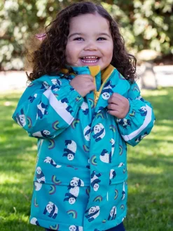 Bleu clair - Frugi Manteau Buster imprimé