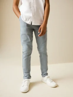 Bleu clair - Pantalon chino extensible (3-17ans)