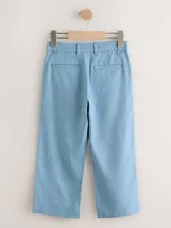 Bleu clair - Pantalon élégant en lin (3-16ans)