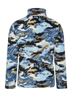 Bleu clair - Polaire Mountain Warehouse Pursuit imprimée à demi-fermeture éclair pour enfant