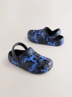 Bleu éclair - Sabots chaussons doublés chauds