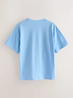 Bleu clair - T-shirt Baker by Ted Baker graphique lettre