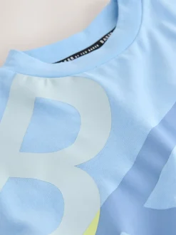 Bleu clair - T-shirt Baker by Ted Baker graphique lettre