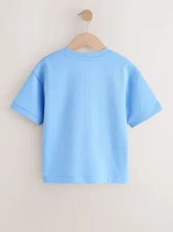 Bleu clair - T-shirt graphique Imprimé Heavyweight Manchester Courts (3-16ans)