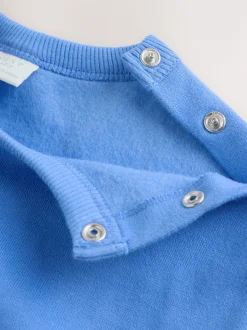 Bleu cobalt - Barboteuse en molleton bébé (0mois à3ans)