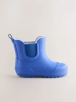 Bleu cobalt - Bottines en caoutchouc avec doublure chaude