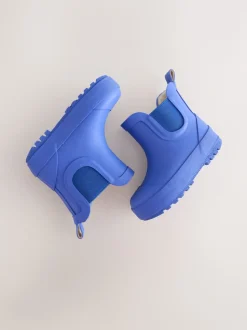 Bleu cobalt - Bottines en caoutchouc avec doublure chaude