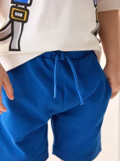 Bleu cobalt - Ensemble t-shirt et short 100% coton imprimé à manches courtes (3mois7ans)