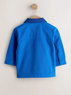Bleu cobalt - Surchemise en toile (3mois à7ans)