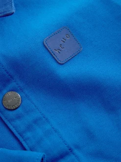 Bleu cobalt - Surchemise en toile (3mois à7ans)