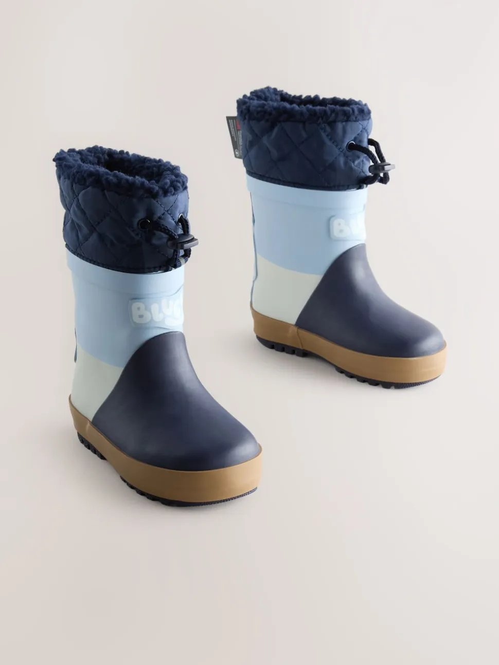 Bleu color block Bluey - Bottes en caoutchouc thermique Thinsulate™ avec extrémité doublée