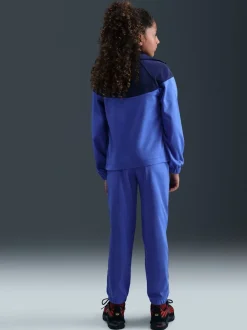 Bleu comète - Survêtement Nike Dri-Fit en poly zippé