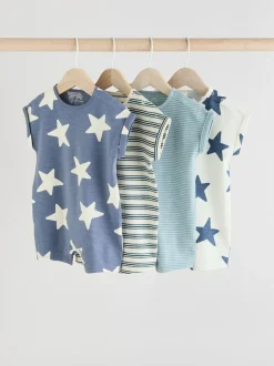 Bleu de sarcelle - 100% Coton Peignoirs Bébé 4 Lot